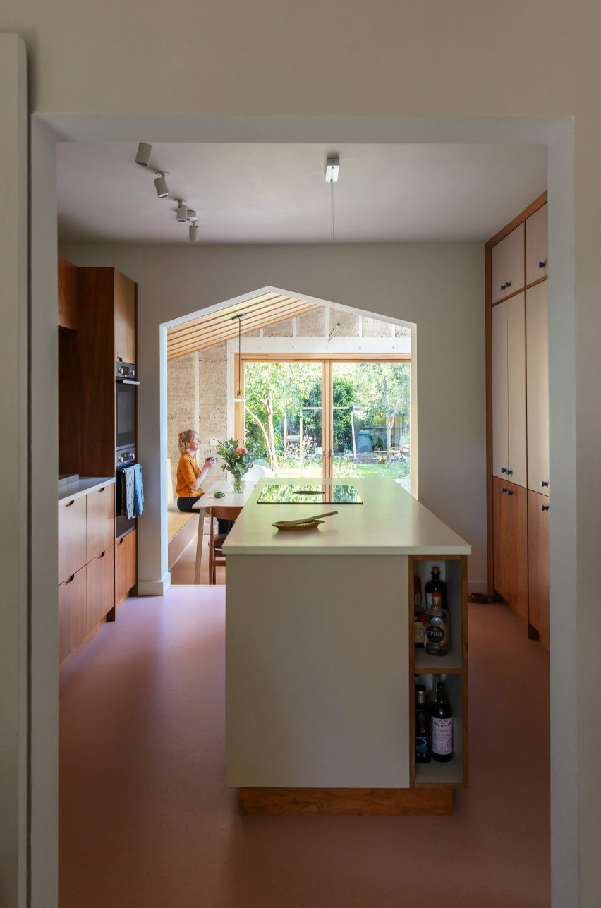 Interior view of Hemp House extension by Nimtim Architects