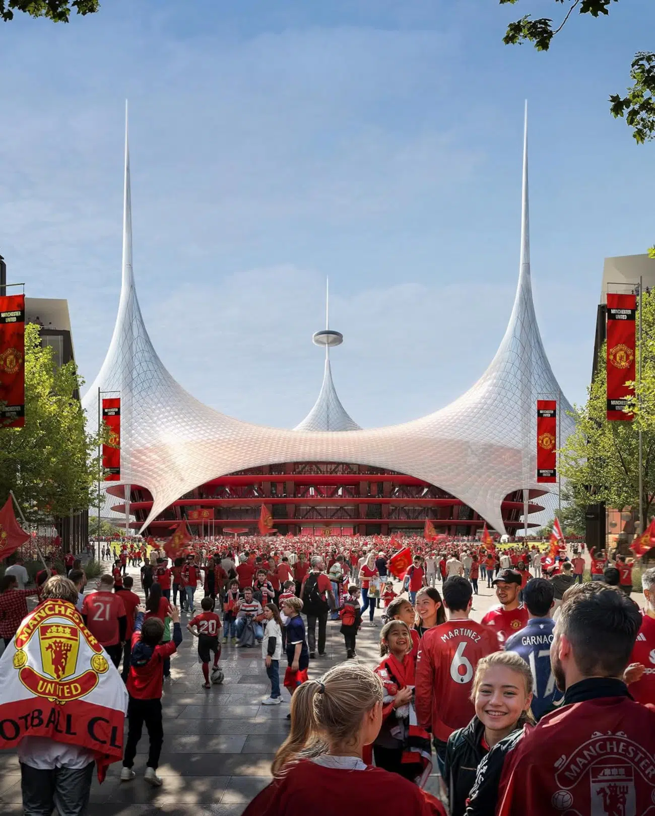 Renders for new Manchester United stadium by Foster + Partners