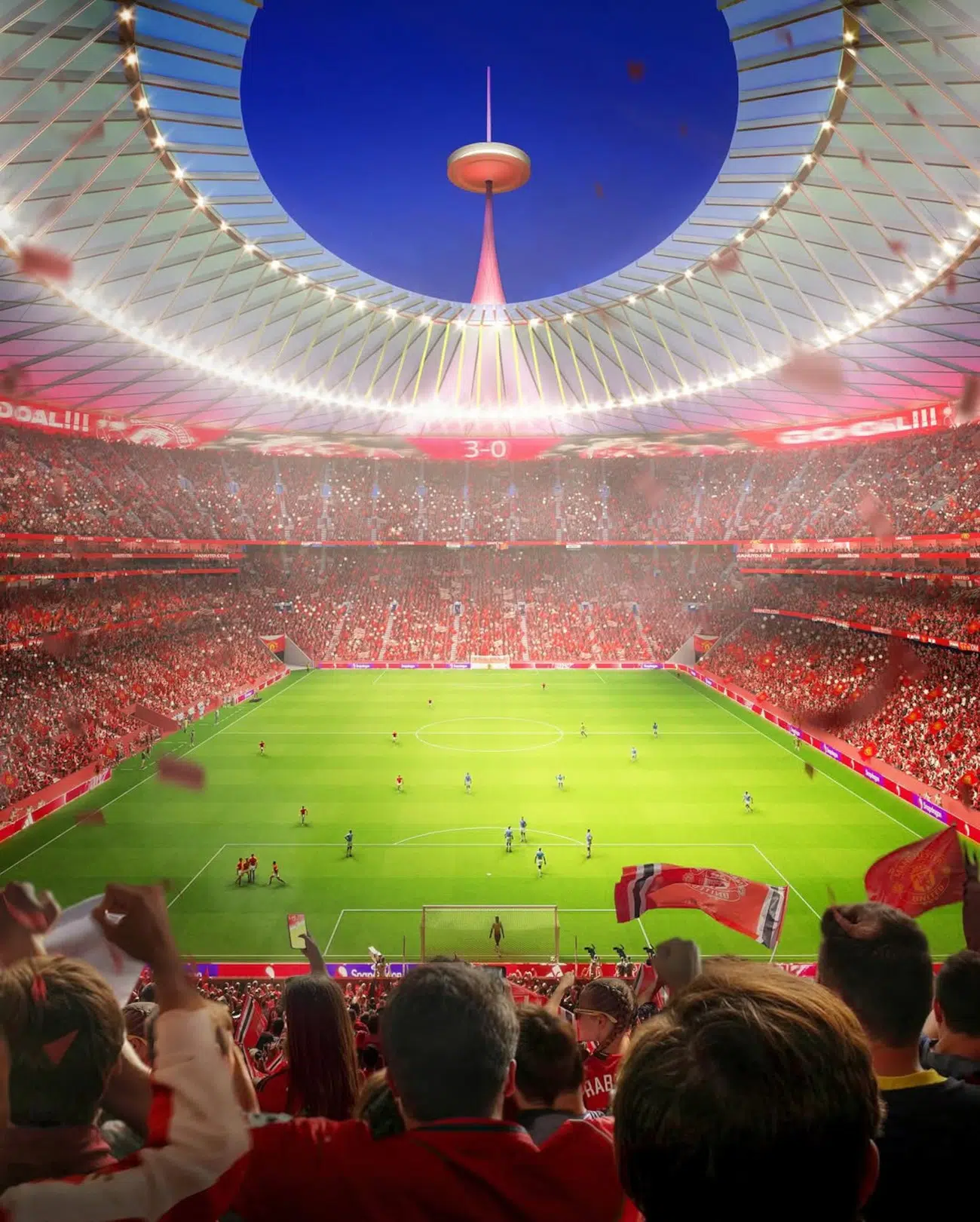 Renders for new Manchester United stadium by Foster + Partners