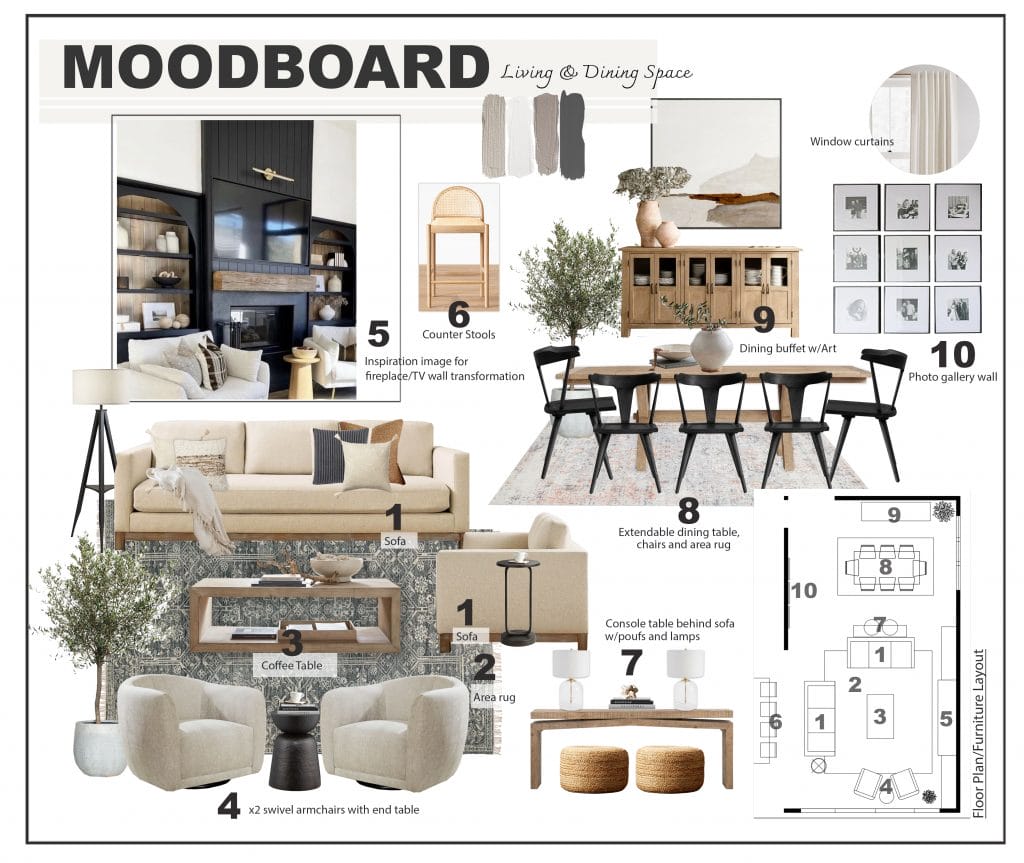 Winning initial concept by Decorilla designer, Marine H. 