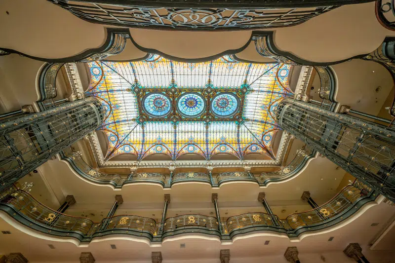 Stained glass atop Gran Hotel de la Ciudad de Mexico