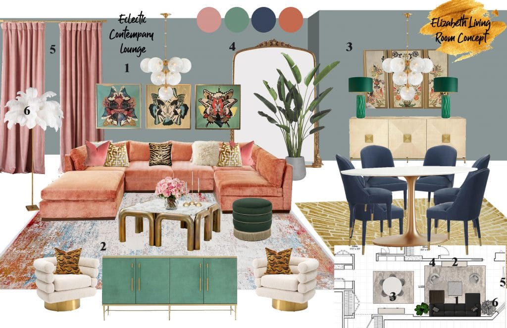 Preliminary proposal by Decorilla designer, Sierra G.