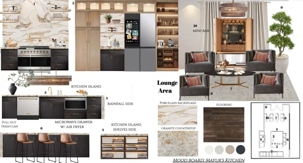 Preliminary proposal by Decorilla designer, Kamila A.