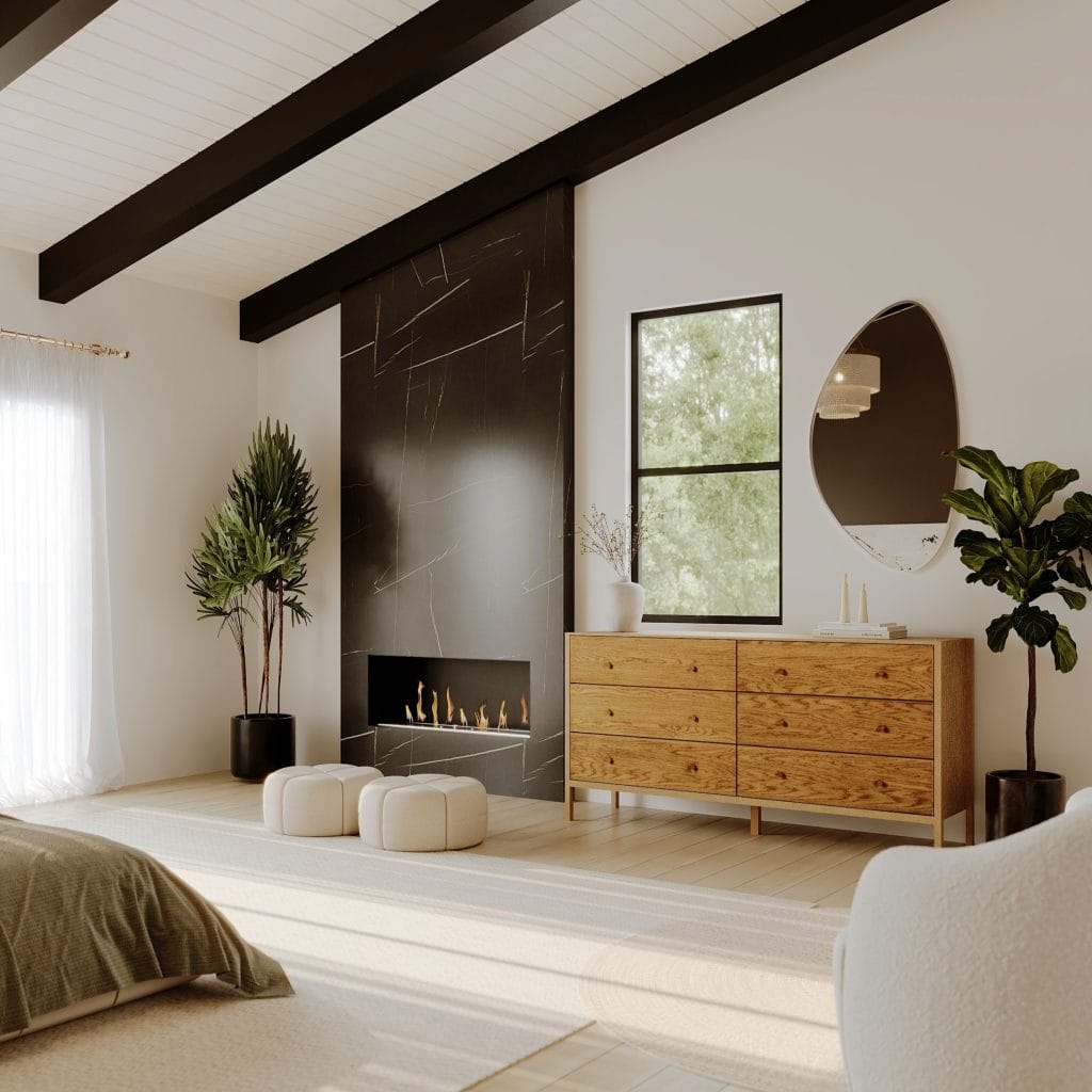 Relaxing bedroom by Decorilla