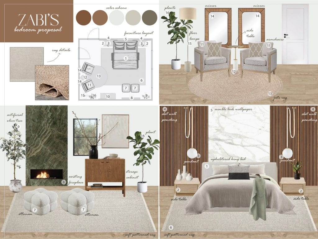 Preliminary proposal by Decorilla designer, Sharné L.