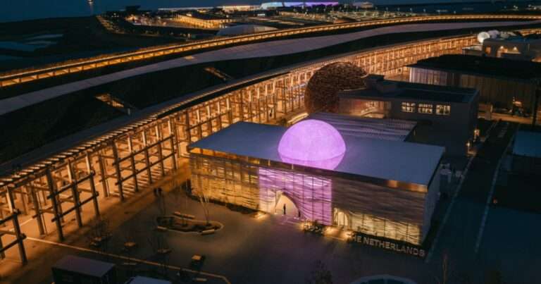 Enormous Glowing Orb Illuminates the Netherlands Pavilion at Expo 2025