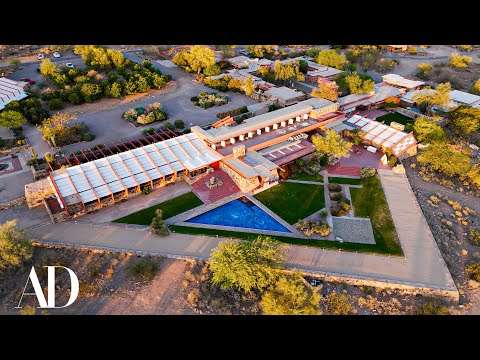 Inside Frank Lloyd Wright’s Design Workshop Built From The Desert | Architectural Digest