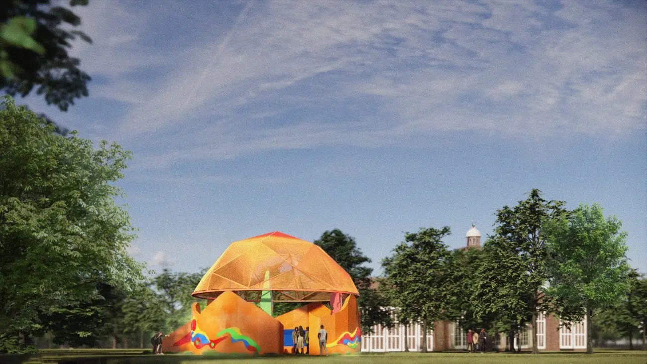 Render of the proposed Serpentine Play designed by Peter Cook