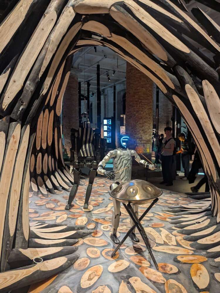robots and AI help humans exist in future cities at the venice architecture biennale 2025
