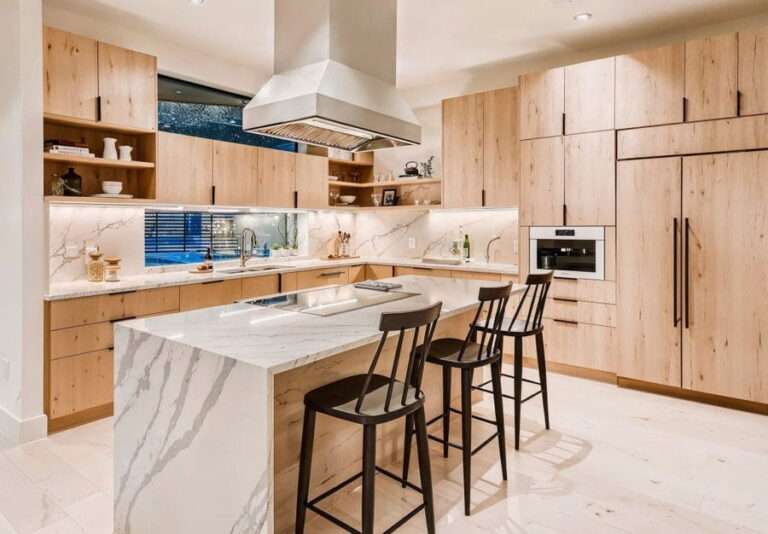 Before & After: Warm Modern Kitchen and Bathroom Design - Decorilla Online Interior Design