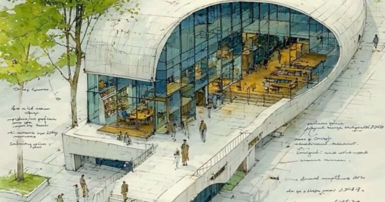 Dreamy Animated Architectural “Sketches” Brought to Life with AI