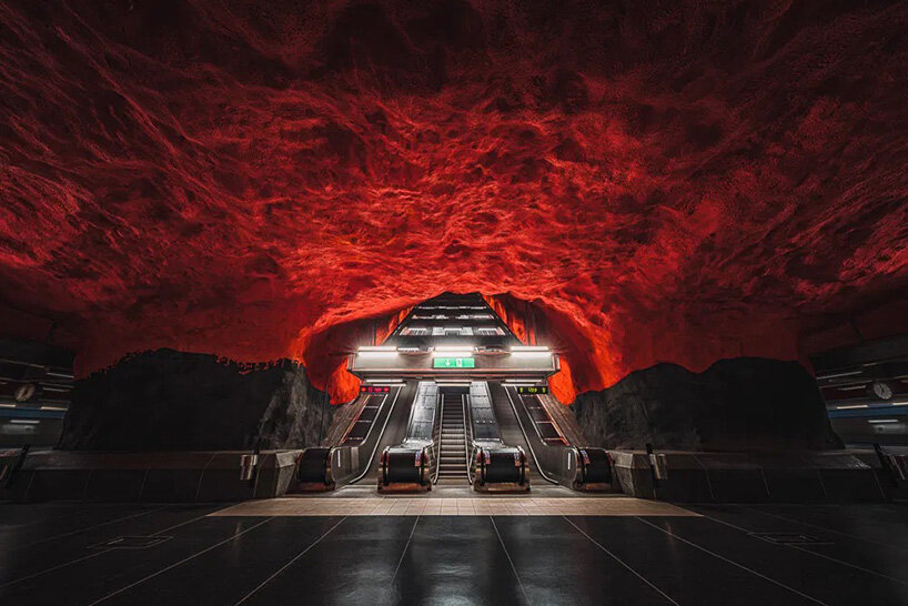 european metro stations unfold as mirrored worlds of calm in thibault drutel's photo series