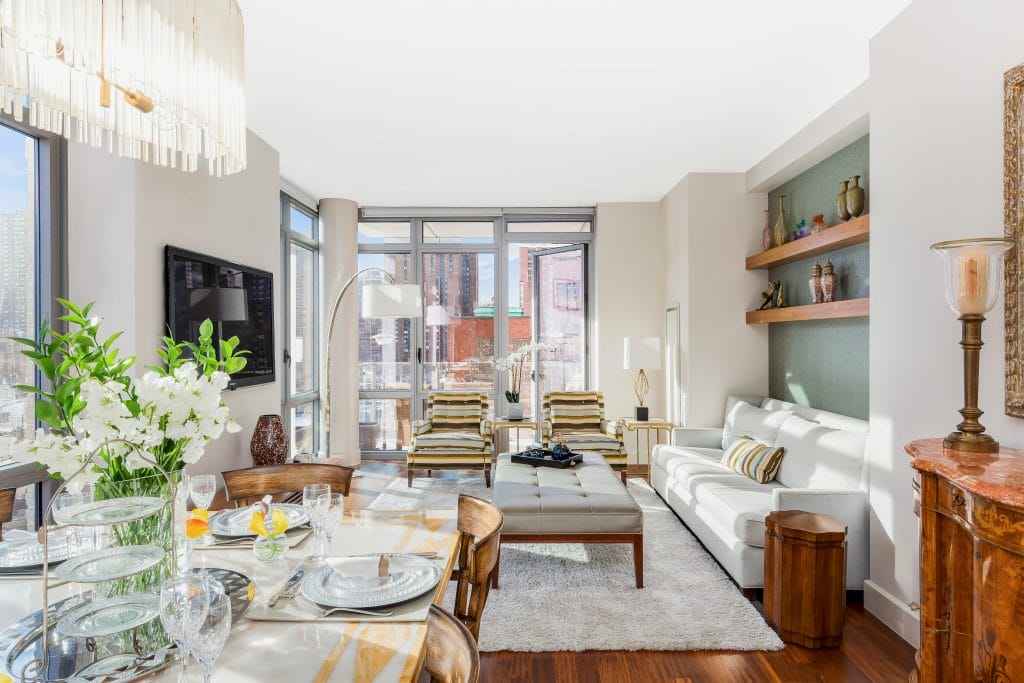 Modern apartment design with lamps by Decorilla designer, Joyce T.
