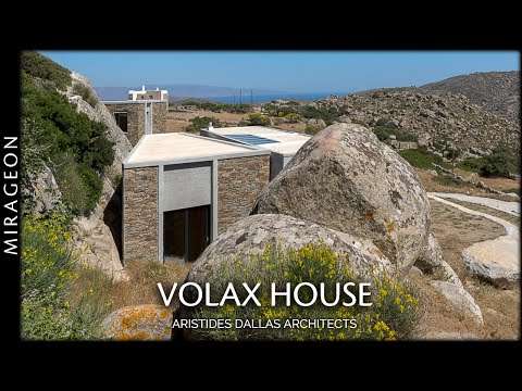 Stone and Concrete House Among Volcanic Rocks | Volax House