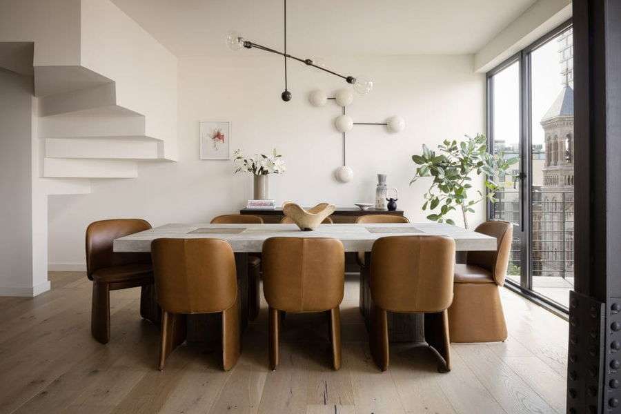 Y3K aesthetic in a dining room by Decorilla designer Jonathan K. 