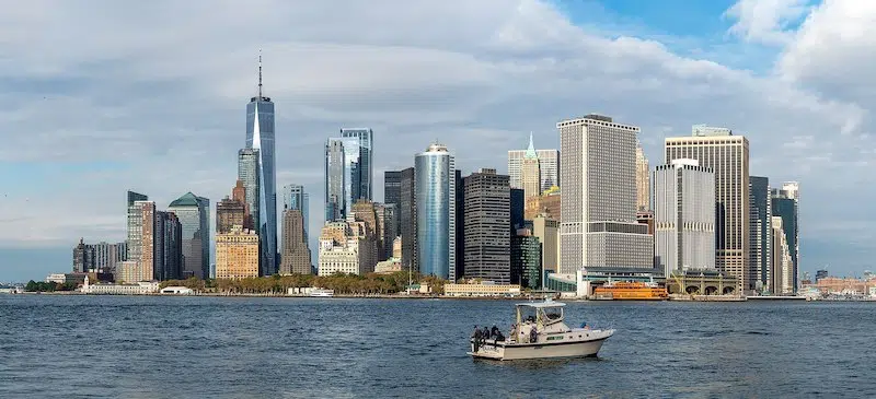 Large panorama of Lower Manhattan from Governors Island
