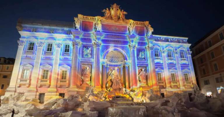 Rome’s Trevi Fountain Transforms Into Canvas for Decadent Light Show