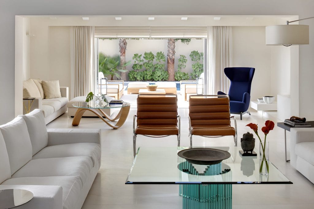Open living space by one of Decorilla's top Madrid interior designers, Catherine W.