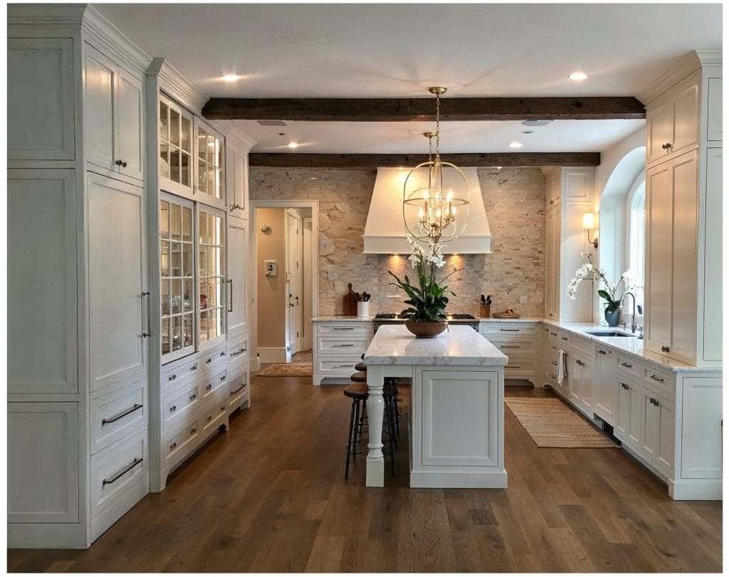 Natural stone decor in a home by Decorilla designer, Maria W.