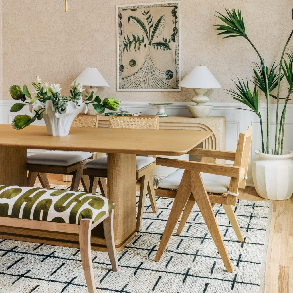 Nature-driven dining room decor by Decorilla designer, Maja E.