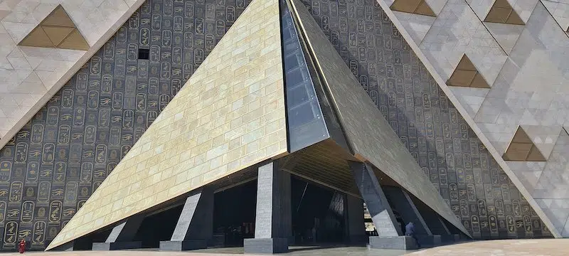 Entrance to the Grand Egyptian Museum in 2024.