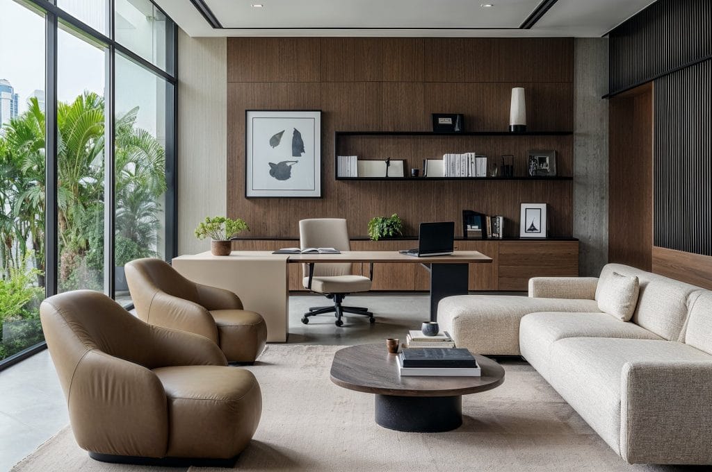 Luxury executive office design by Decorilla
