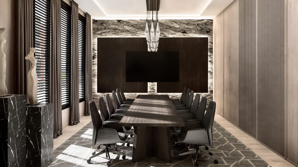 Upscale office design by Decorilla