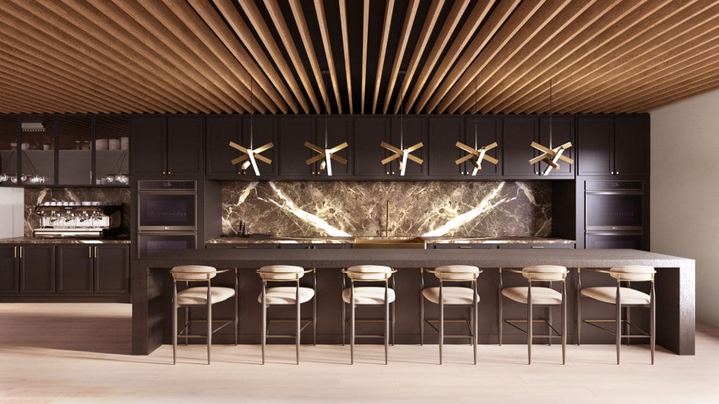 High-end office kitchen design by Decorilla