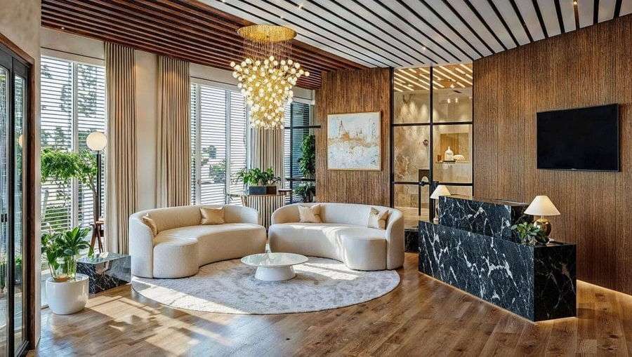 Upscale office design by Decorilla