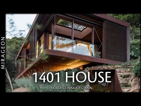 Corten Steel Pavilion Camouflaged in the Forest | Guest House Pavilion 1401