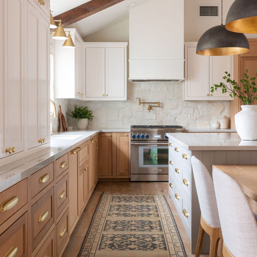 Wood accents and kitchen trends 2026 in an interior by Decorilla designer, Laura R.