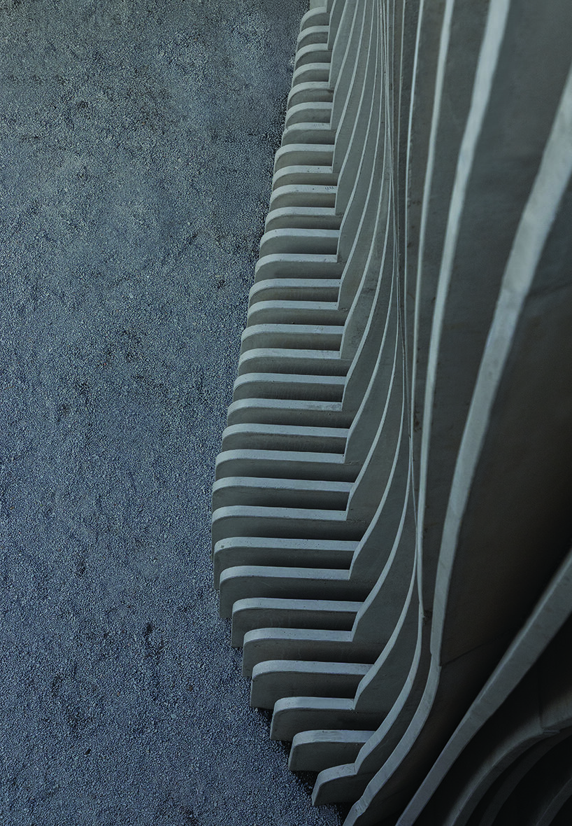 jgstudio transforms public bathroom into undulating concrete installation in ecuador