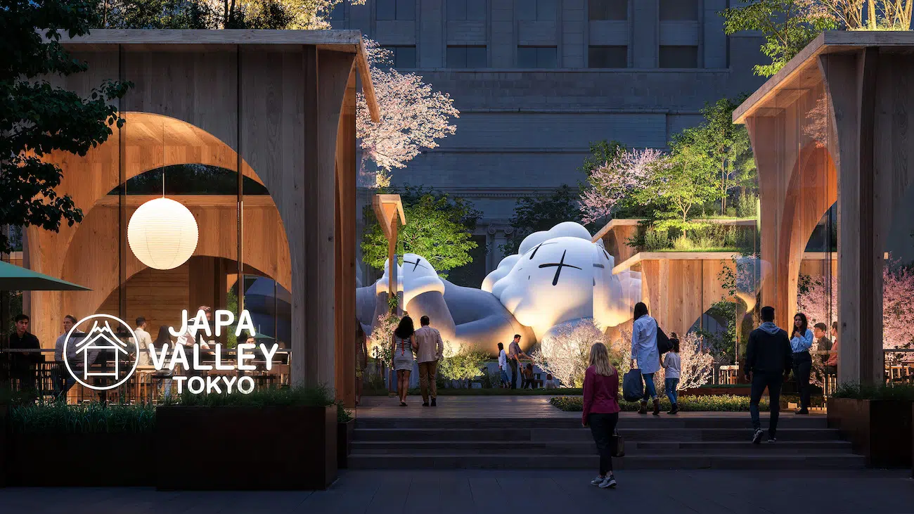Exterior evening render of Japa Valley Tokyo