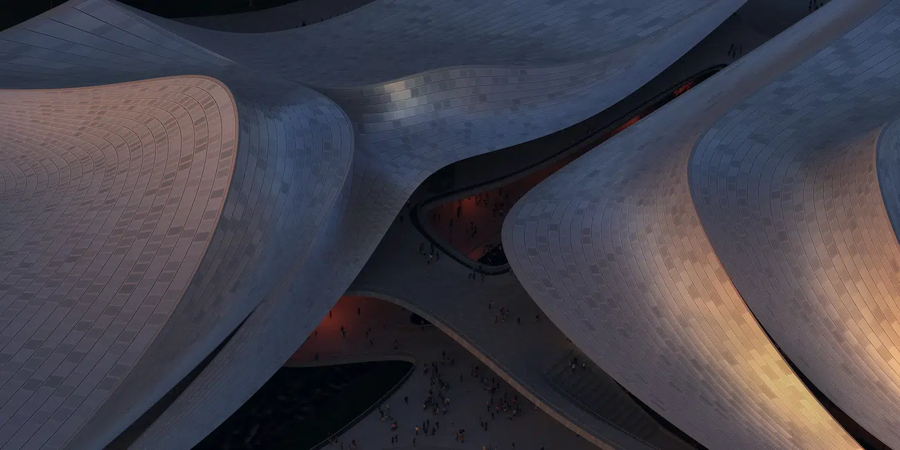 Roof of Shaoxing Culture and Art Center by Zaha Hadid Architects
