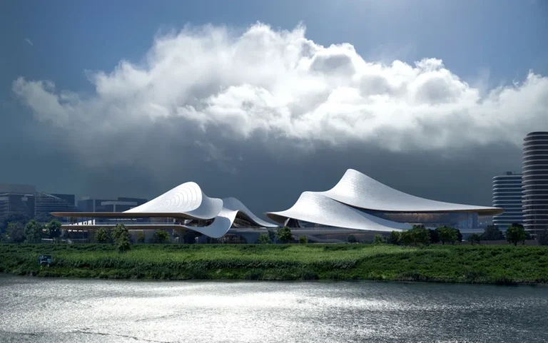 Zaha Hadid Architects Designs Cultural Center With Roof That Rises and Falls Like a River