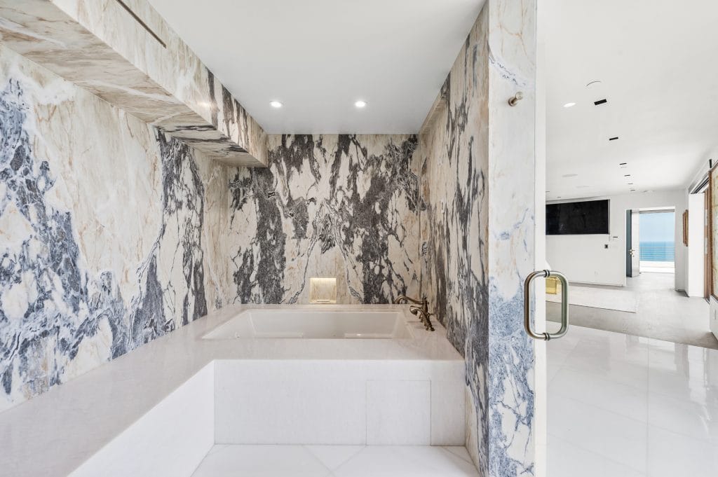 Marble bathroom trends 2026 by Decorilla designer, Kristin G.