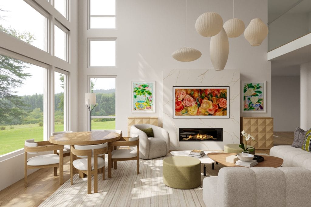 Cozy and inviting modern minimalist house interior by Decorilla