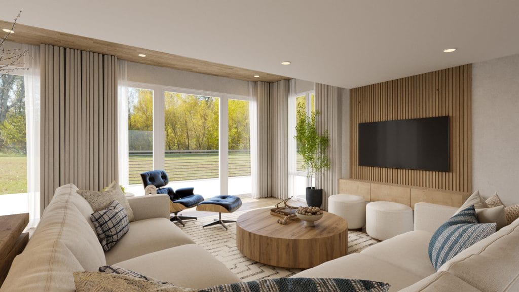 Modern Scandi living room by Decorilla