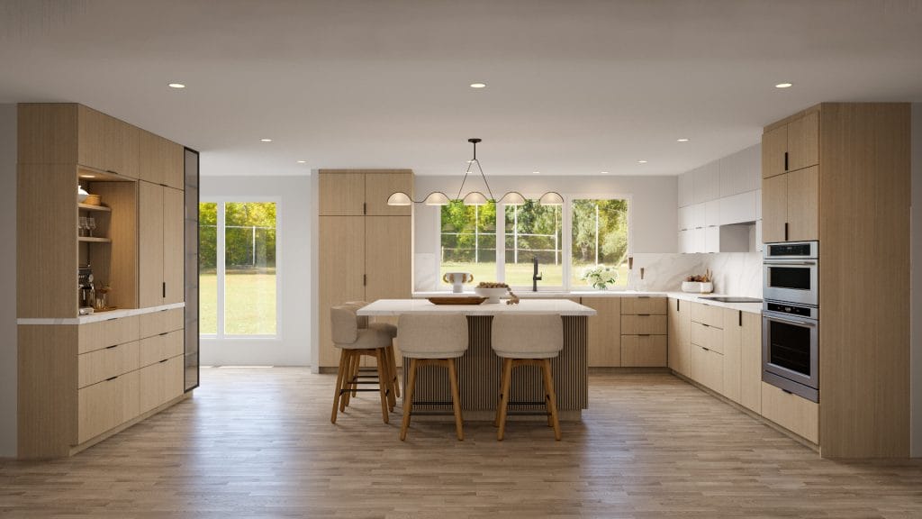 Modern Scandi kitchen layout by Decorilla