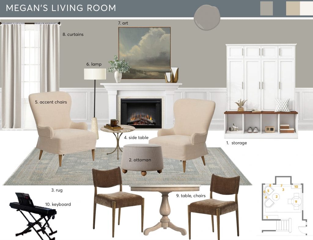 Preliminary proposal by Decorilla designer, Jessica S.