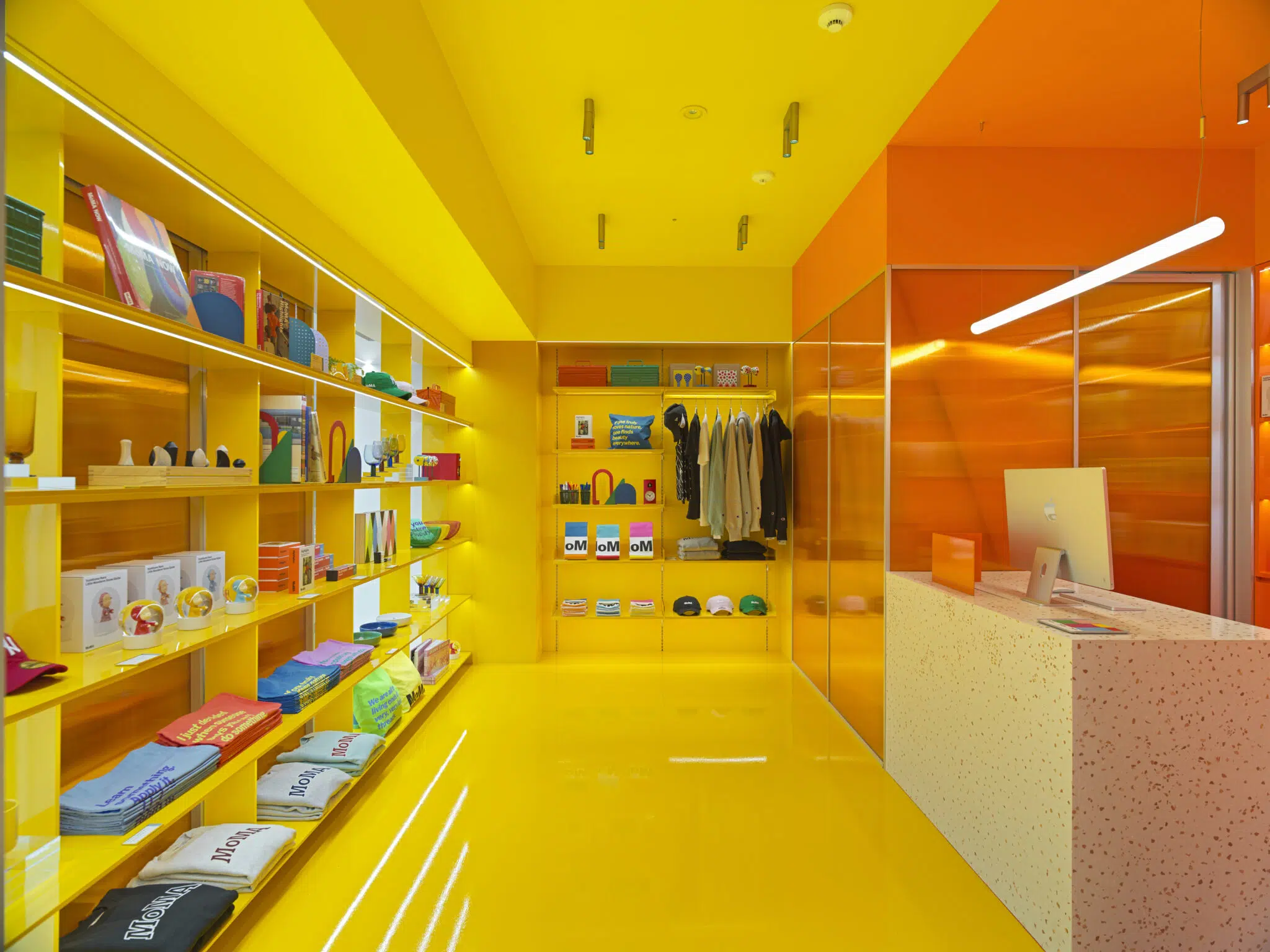 Interior shot of MoMA's new Seoul bookstore
