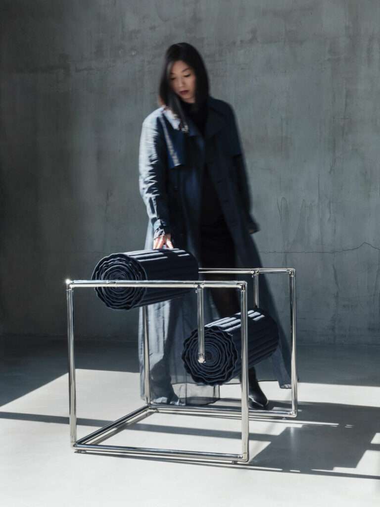 Caroline Chao Uses G-STAR Reclaimed Denim for The Roll-Up Chair