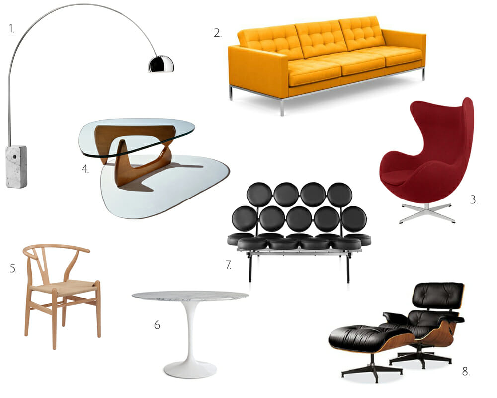 mid-century modern interior design's most iconic furniture