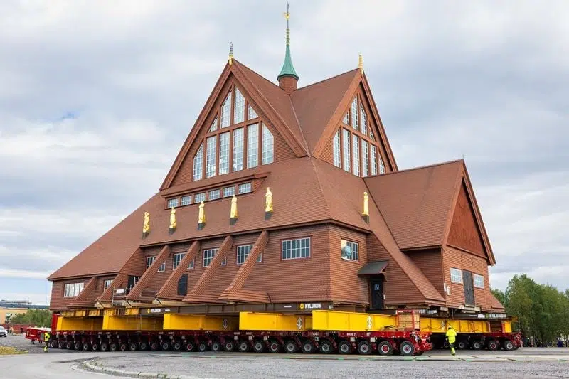 Moving of the Kiruna Church in Sweden