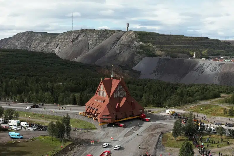 Moving of the Kiruna Church in Sweden