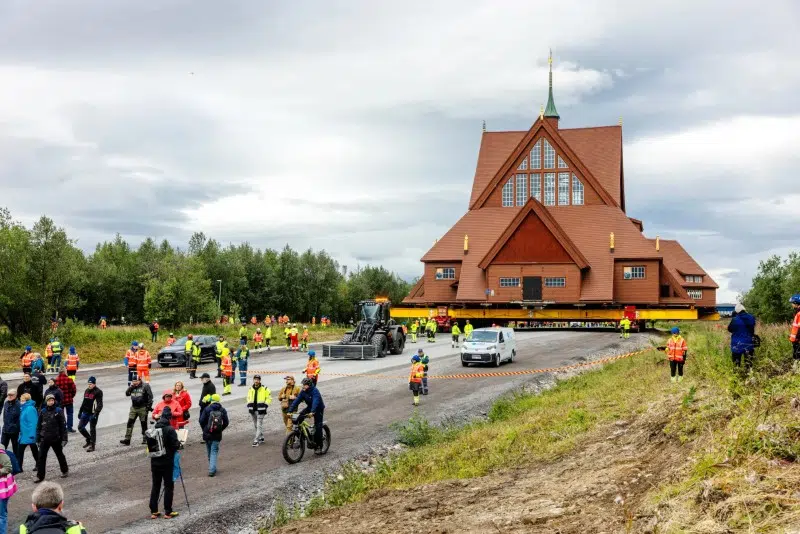 Moving of the Kiruna Church in Sweden