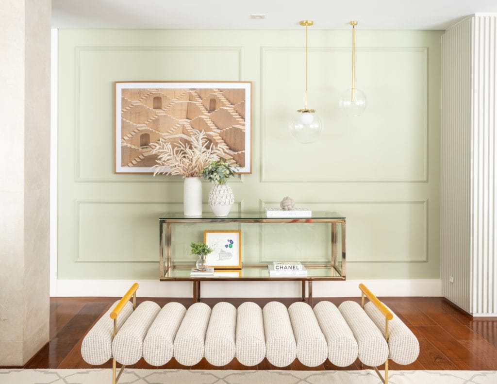 Transitional entryway by Decorilla designer, Barbara C. - AI interior design pros