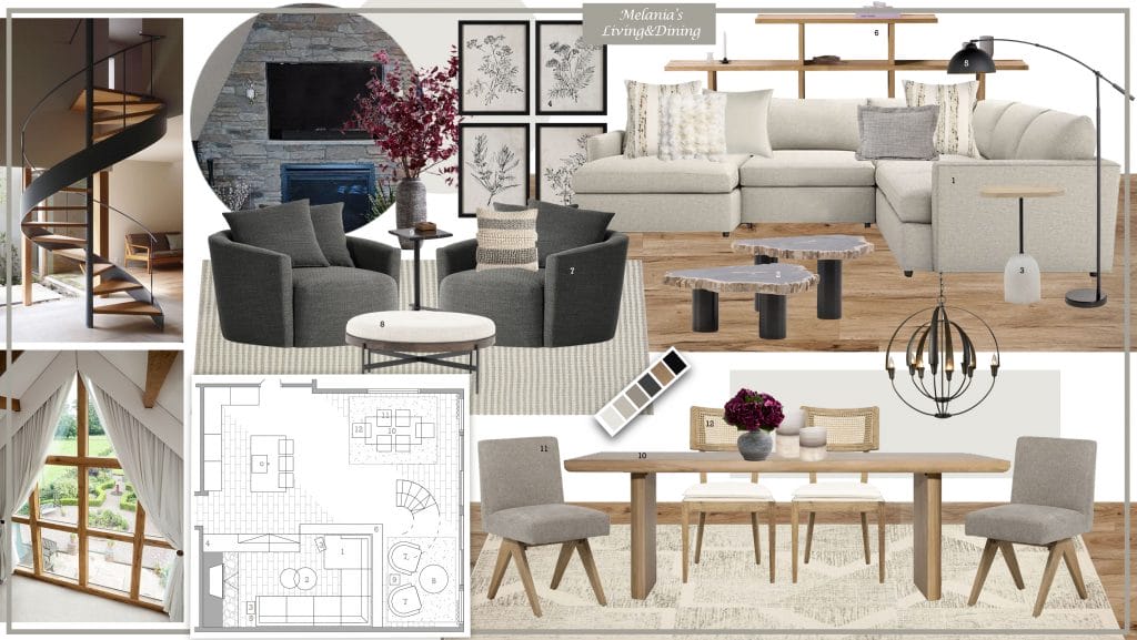 Preliminary proposal by Decorilla designer, Dragana V.