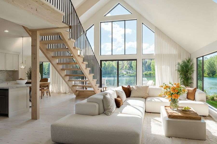 Contemporary A frame interior design by Decorilla