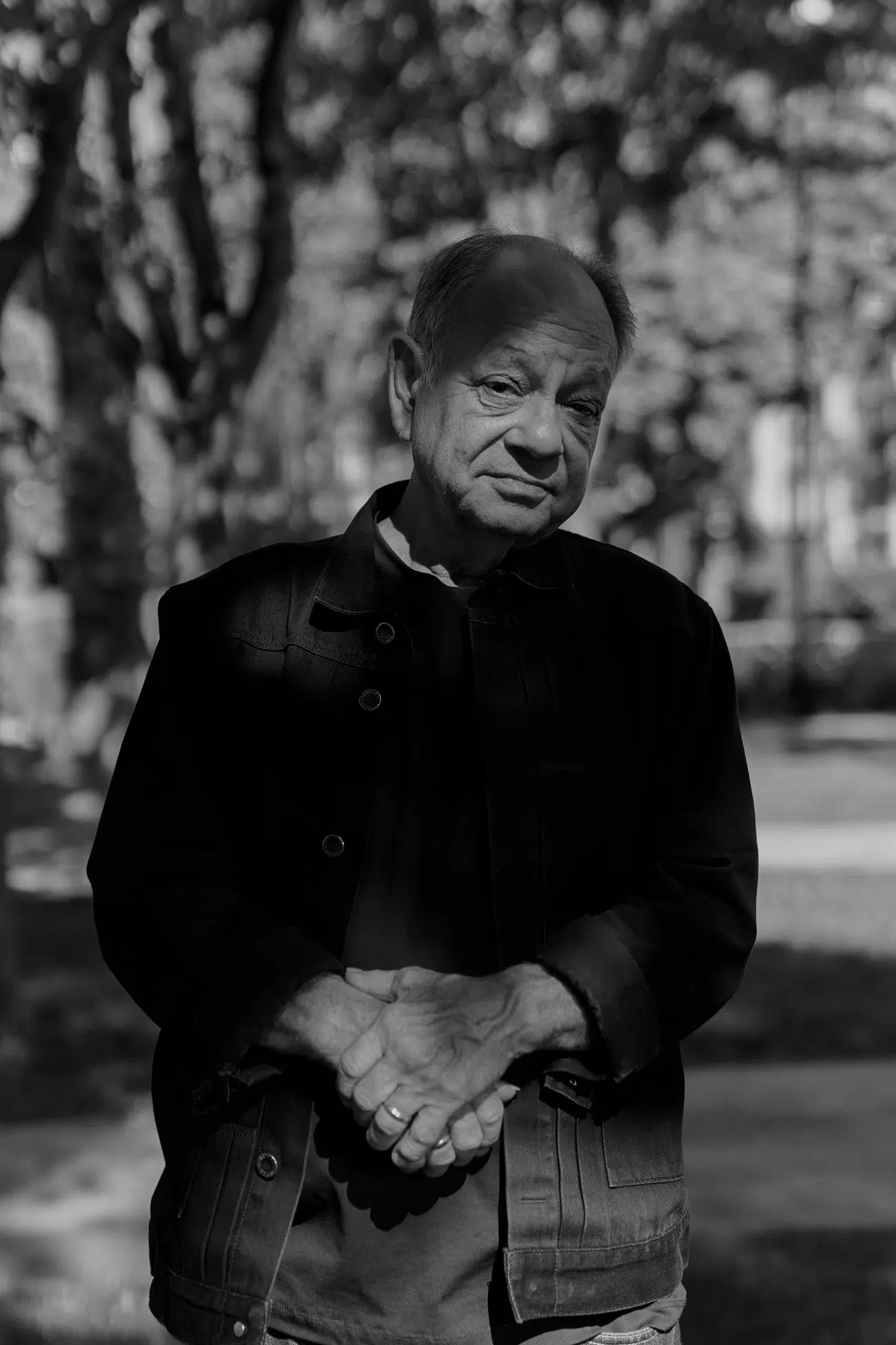 Cheech marin portrait in Black and white
